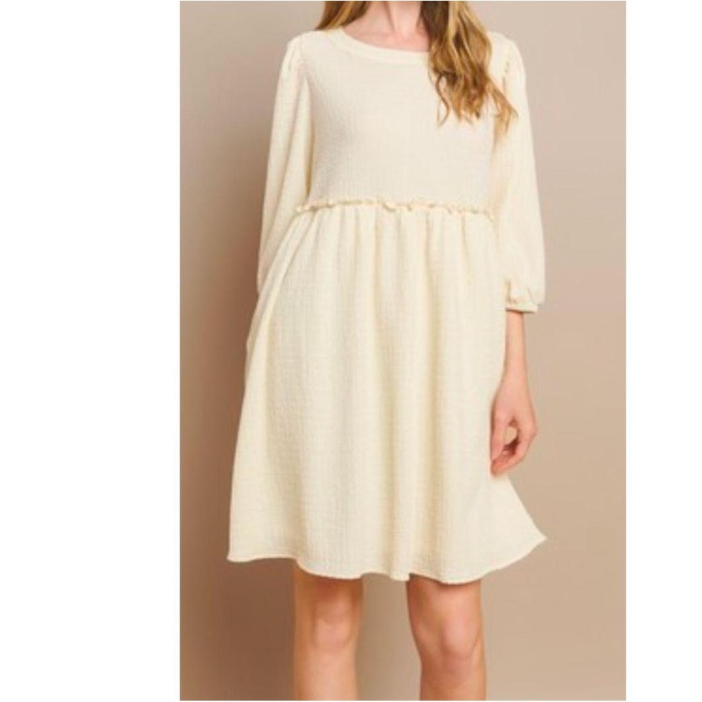 Aimage Elegant Cream Dress